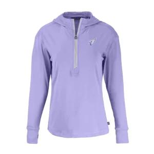 Arizona cardinals cutter buck womens daybreak eco recycled half zip hoodie Purple S