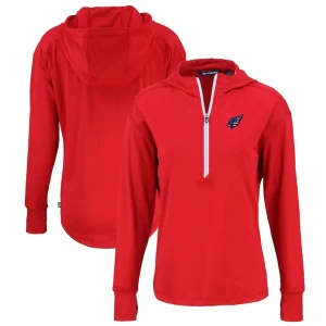 Arizona cardinals cutter buck womens daybreak eco recycled half zip hoodie cardinal Cardinal
