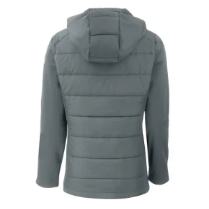 Arizona cardinals cutter buck womens evoke hybrid eco softshell recycled full zip hoodie jacket Dark gray M