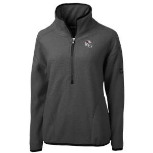 Arizona cardinals cutter buck womens helmet cascade eco sherpa fleece half zip jacket Charcoal S