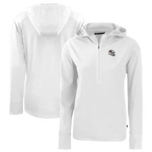 Arizona cardinals cutter buck womens helmet daybreak eco recycled half zip hoodie White
