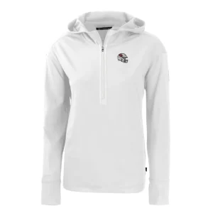Arizona cardinals cutter buck womens helmet daybreak eco recycled half zip hoodie White S