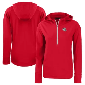 Arizona cardinals cutter buck womens helmet daybreak eco recycled half zip hoodie cardinal Cardinal
