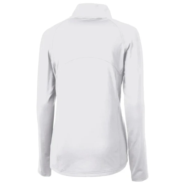 Arizona cardinals cutter buck womens helmet logo adapt eco knit stretch recycled half zip pullover top White M