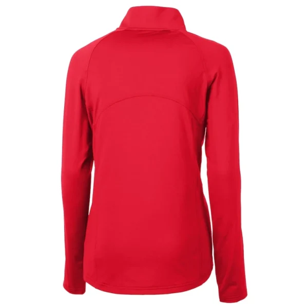 Arizona cardinals cutter buck womens helmet logo adapt eco knit stretch recycled half zip pullover top cardinal Cardinal M