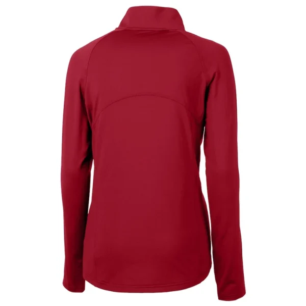 Arizona cardinals cutter buck womens helmet logo adapt eco knit stretch recycled half zip pullover top cardinal Cardinal M
