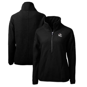 Arizona cardinals cutter buck womens helmet logo cascade eco sherpa fleece half zip pullover jacket Black