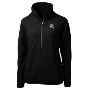Arizona cardinals cutter buck womens helmet logo cascade eco sherpa fleece half zip pullover jacket Black S