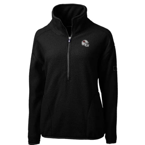 Arizona cardinals cutter buck womens helmet logo cascade eco sherpa fleece half zip pullover jacket Black S