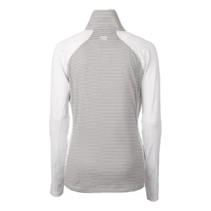 Arizona cardinals cutter buck womens helmet logo drytec forge tonal stripe stretch half zip top White M