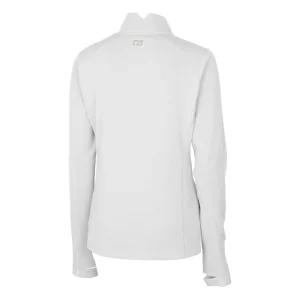 Arizona cardinals cutter buck womens helmet logo drytec traverse stretch quarter zip pullover top White M