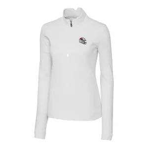 Arizona cardinals cutter buck womens helmet logo drytec traverse stretch quarter zip pullover top White S