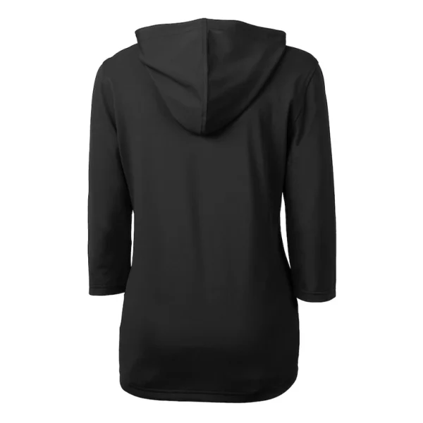 Arizona cardinals cutter buck womens helmet logo drytec virtue eco pique recycled 34 sleeve half zip pullover hoodie Black M