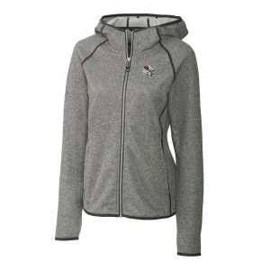 Arizona cardinals cutter buck womens helmet logo mainsail sweater knit full zip hoodie steel Cardinal S