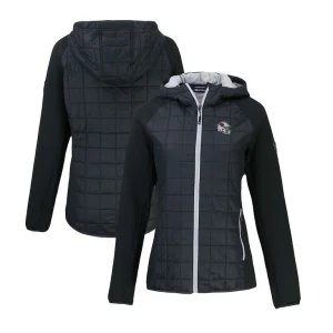 Arizona cardinals cutter buck womens helmet logo rainier primaloft eco full zip hybrid jacket Black