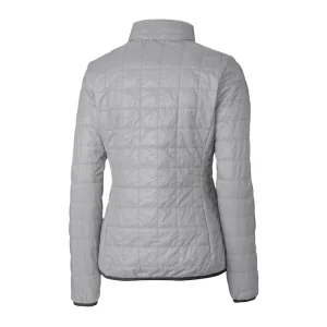 Arizona cardinals cutter buck womens helmet logo rainier primaloft eco insulated full zip puffer jacket Gray M