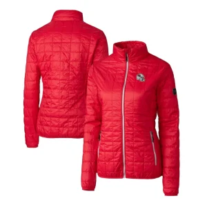 Arizona cardinals cutter buck womens helmet logo rainier primaloft eco insulated full zip puffer jacket cardinal Cardinal