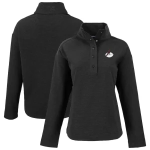 Arizona cardinals cutter buck womens hunts point eco half snap sweatshirt Black
