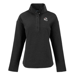 Arizona cardinals cutter buck womens hunts point eco half snap sweatshirt Black S