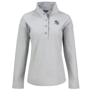 Arizona cardinals cutter buck womens hunts point eco half snap sweatshirt Gray S