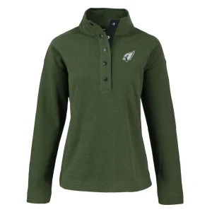 Arizona cardinals cutter buck womens hunts point eco half snap sweatshirt Green S