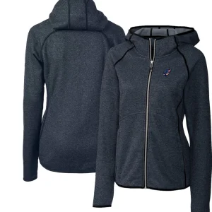 Arizona cardinals cutter buck womens mainsail full zip jacket Heathered navy