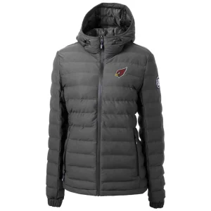 Arizona cardinals cutter buck womens mission ridge repreve eco insulated full zip puffer jacket Gray S