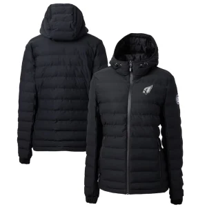 Arizona cardinals cutter buck womens mission ridge repreve® eco insulated full zip hoodie puffer jacket Black