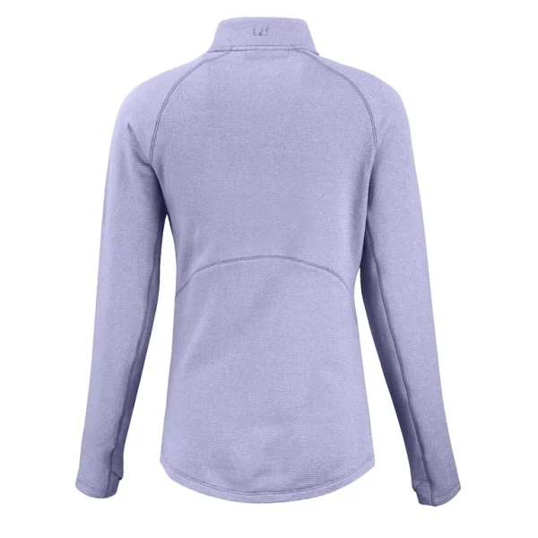 Arizona cardinals cutter buck womens peshastin eco fleece recycled half zip top Purple M
