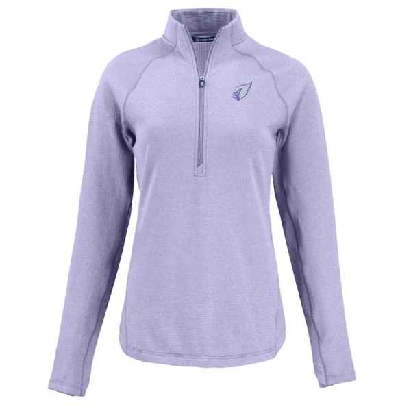 Arizona cardinals cutter buck womens peshastin eco fleece recycled half zip top Purple S