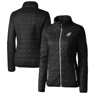 Arizona cardinals cutter buck womens rainier primaloft eco insulated full zip puffer jacket Black