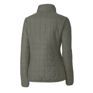 Arizona cardinals cutter buck womens rainier primaloft eco insulated full zip puffer jacket Heather gray M