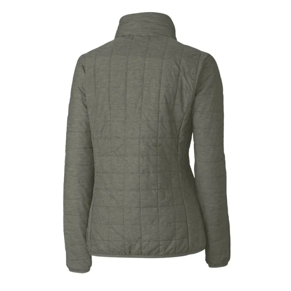 Arizona cardinals cutter buck womens rainier primaloft eco insulated full zip puffer jacket Heather gray M