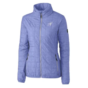 Arizona cardinals cutter buck womens rainier primaloft® eco insulated full zip puffer jacket Purple S