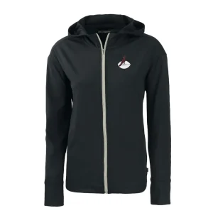 Arizona cardinals cutter buck womens throwback daybreak eco recycled half zip hoodie Black S