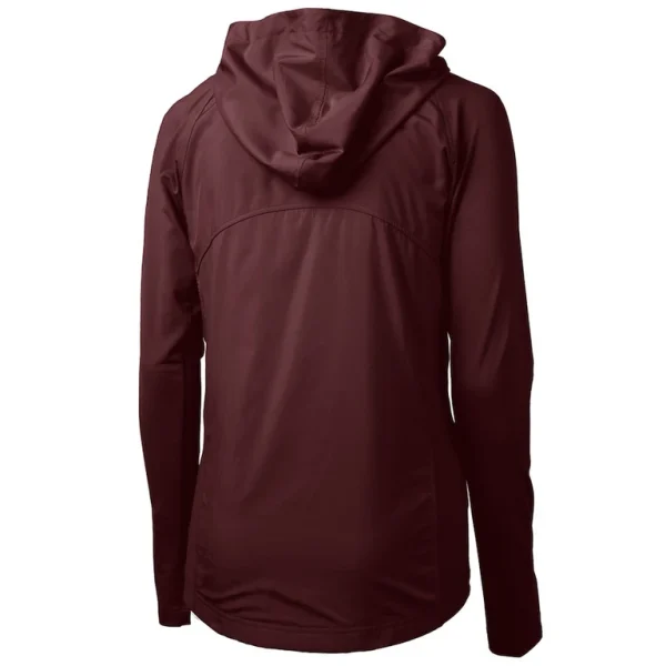 Arizona cardinals cutter buck womens throwback logo adapt eco knit hybrid recycled full zip hoodie Burgundy M
