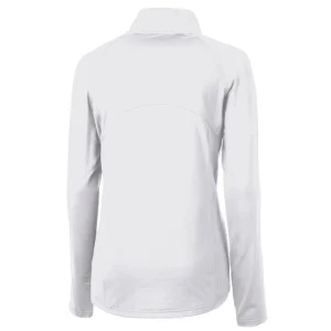 Arizona cardinals cutter buck womens throwback logo adapt eco knit stretch recycled half zip pullover top White M
