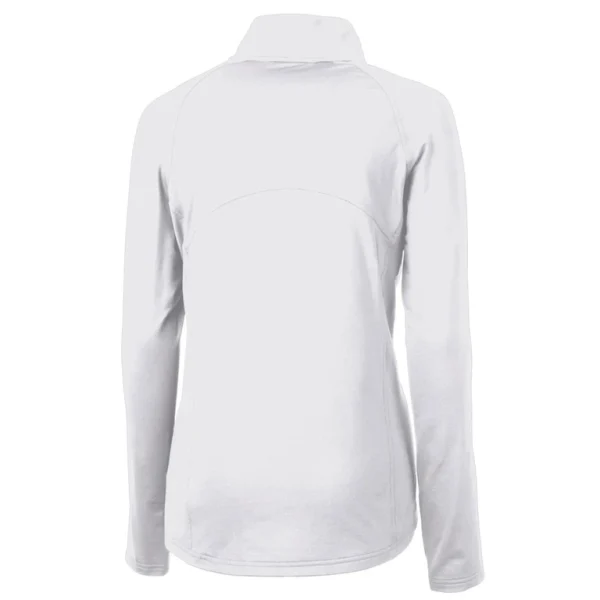 Arizona cardinals cutter buck womens throwback logo adapt eco knit stretch recycled half zip pullover top White M