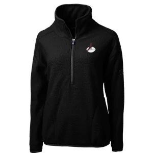 Arizona cardinals cutter buck womens throwback logo cascade eco sherpa fleece half zip pullover jacket Black S
