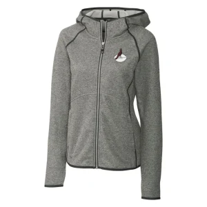Arizona cardinals cutter buck womens throwback logo mainsail full zip jacket Heather gray S