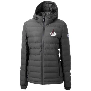 Arizona cardinals cutter buck womens throwback logo mission ridge repreve eco insulated full zip puffer jacket Gray S