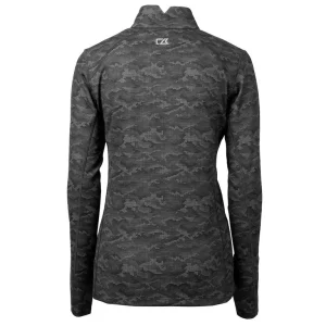 Arizona cardinals cutter buck womens throwback logo traverse camo quarter zip pullover top Black M