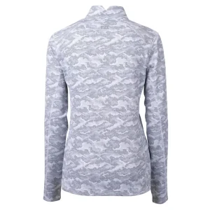 Arizona cardinals cutter buck womens throwback logo traverse camo quarter zip pullover top Charcoal M