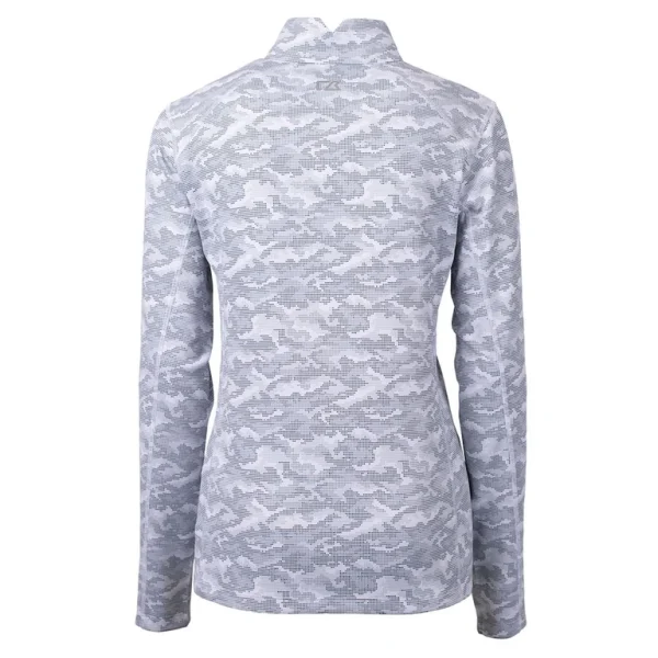 Arizona cardinals cutter buck womens throwback logo traverse camo quarter zip pullover top Charcoal M