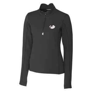Arizona cardinals cutter buck womens throwback logo traverse stretch quarter zip pullover top Black S