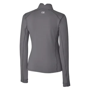 Arizona cardinals cutter buck womens throwback logo traverse stretch quarter zip pullover top steel Cardinal M