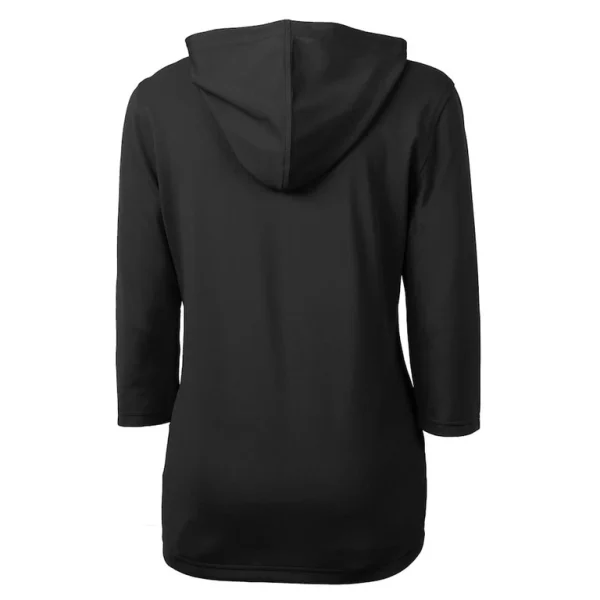 Arizona cardinals cutter buck womens throwback logo virtue eco pique 34 sleeve half zip pullover hoodie Black M