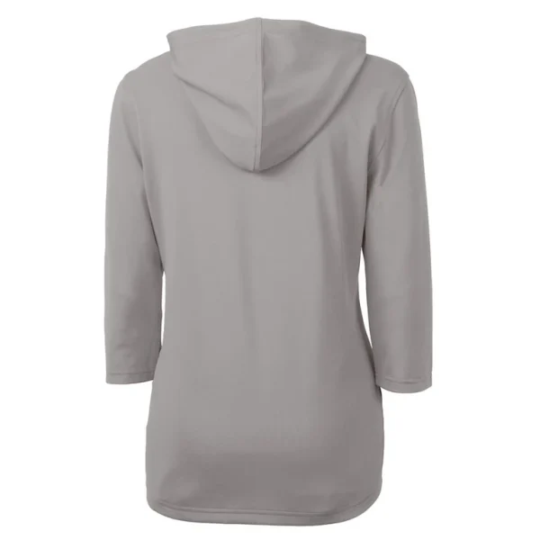 Arizona cardinals cutter buck womens throwback logo virtue eco pique 34 sleeve half zip pullover hoodie Gray M