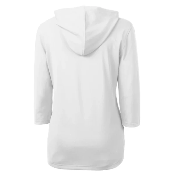 Arizona cardinals cutter buck womens throwback logo virtue eco pique 34 sleeve half zip pullover hoodie White M