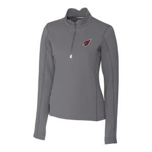 Arizona cardinals cutter buck womens traverse half zip pullover jacket Gray